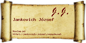 Jankovich József névjegykártya