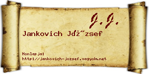 Jankovich József névjegykártya