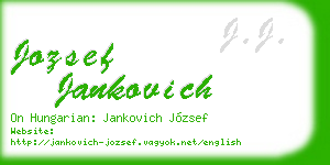 jozsef jankovich business card